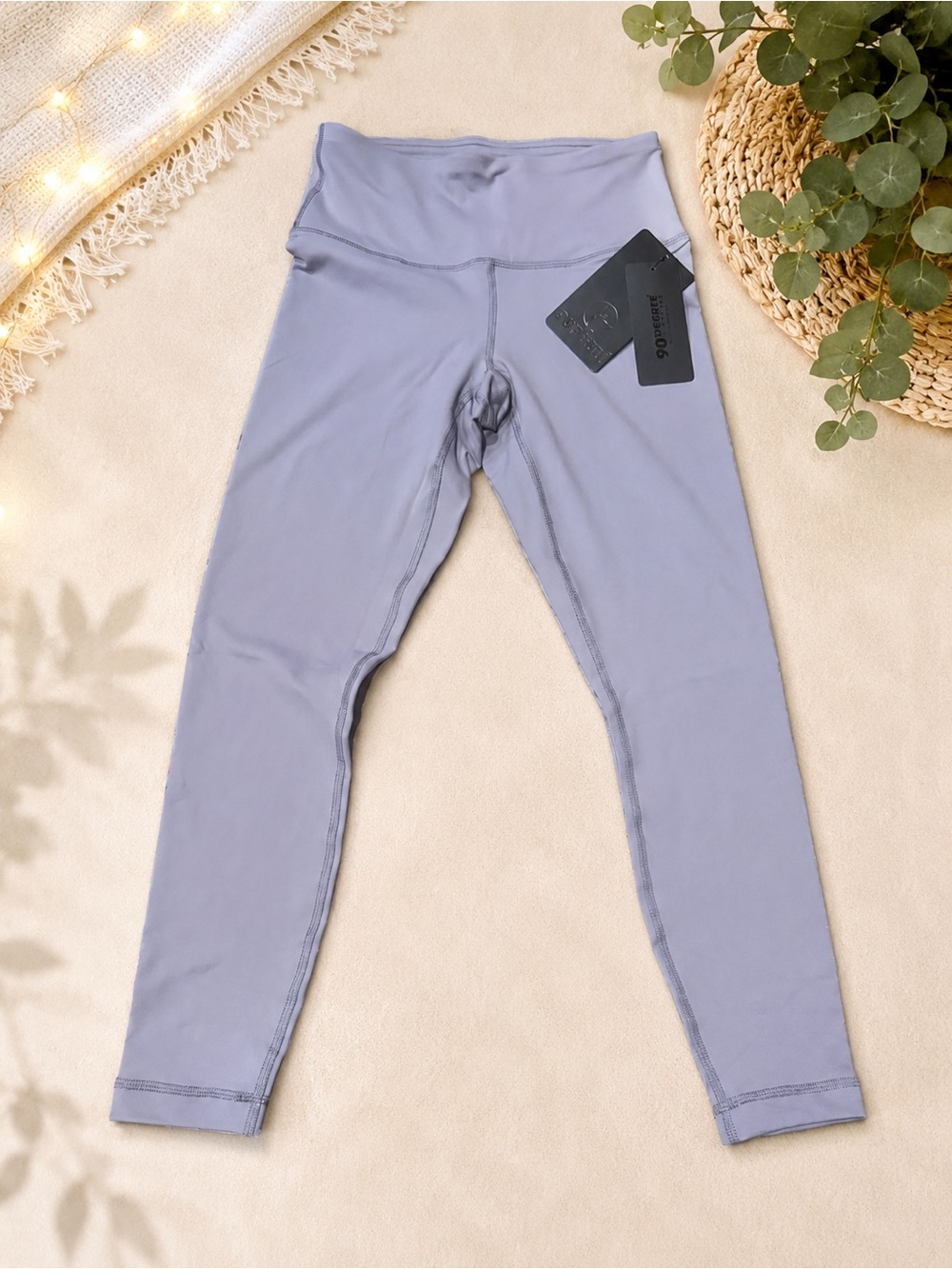 90 Degree By Reflex Light Lavender High-Rise Leggings
